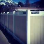 Two-tone privacy fence in Orem, Utah